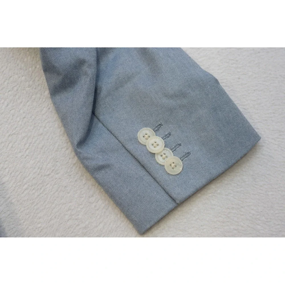 Express Blazer Mens 36S Light Blue Two Button Notch Lapel Slim Fit